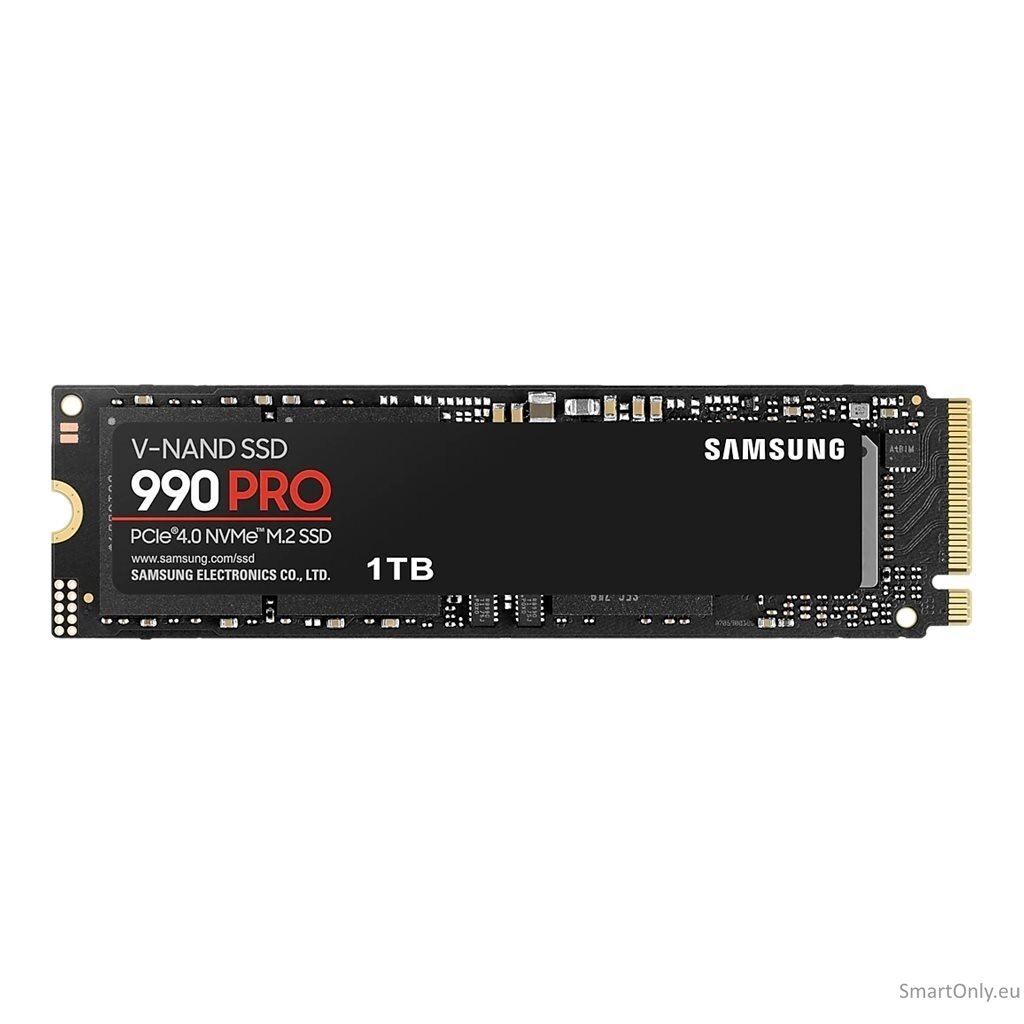 Samsung | 990 PRO | 1000 GB | SSD form factor M.2 2280 | Solid-state drive interface PCIe Gen4x4 | Read speed 7450 MB/s | Write speed 6900 MB/s 4