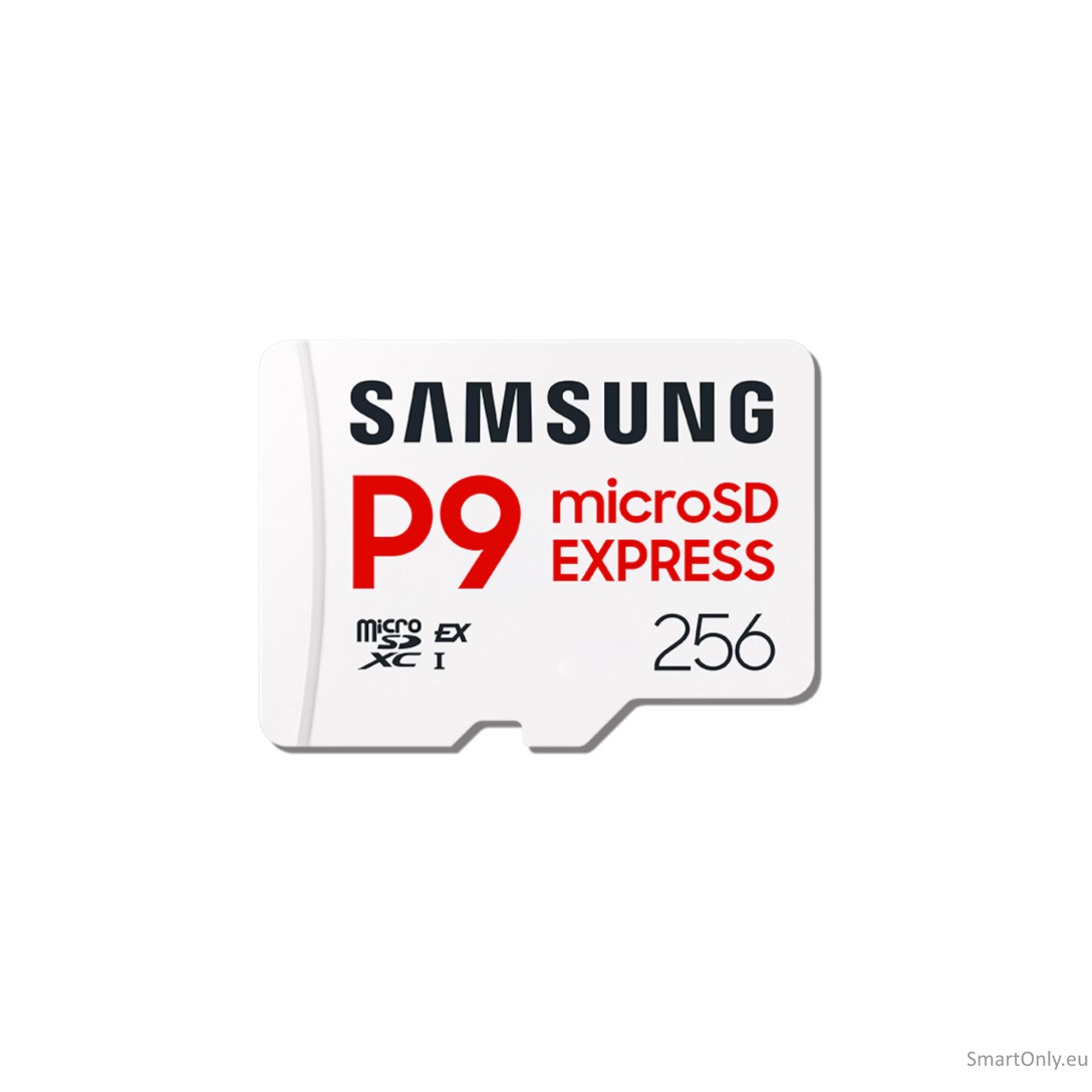 Samsung P9 Express | MicroSD Card | 256 GB | microSDXC | Flash memory class U3, V30, A1 Samsung P9 Express | MicroSD Card | 256 GB | microSDXC | Flash memory class U3, V30, A1