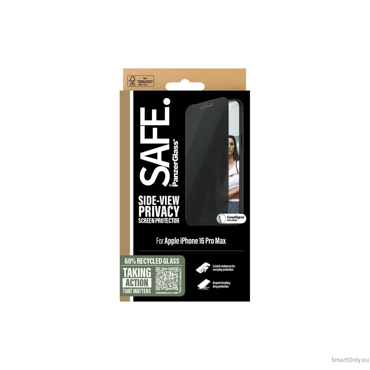 SAFE by PanzerGlass Privacy Screen Protector iPhone 16 Pro Max | Ultra-Wide Fit | PanzerGlass 4 SAFE by PanzerGlass Privacy Screen Protector iPhone 16 Pro Max | Ultra-Wide Fit | PanzerGlass 4