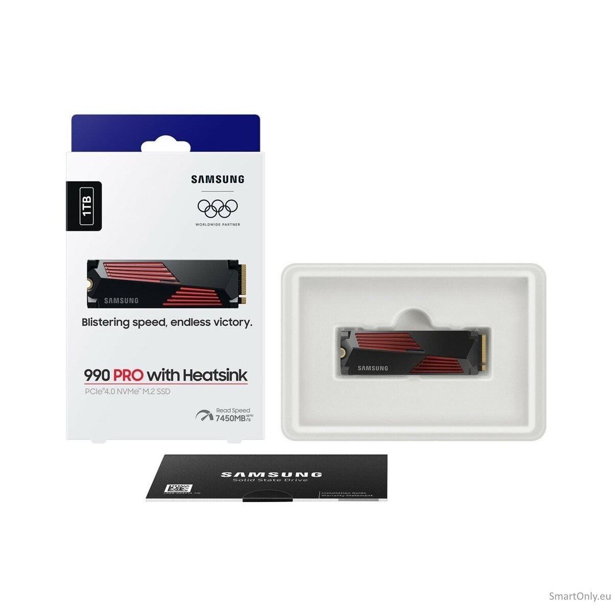 Samsung | 990 PRO with Heatsink | 2000 GB | SSD form factor M.2 2280 | Solid-state drive interface M.2 NVMe | Read speed 7450 MB/s | Write speed 6900 MB/s 6 Samsung | 990 PRO with Heatsink | 2000 GB | SSD form factor M.2 2280 | Solid-state drive interface M.2 NVMe | Read speed 7450 MB/s | Write speed 6900 MB/s 6