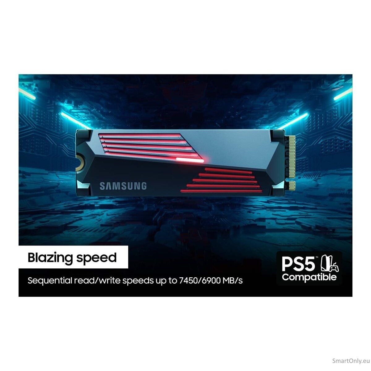 Samsung | 990 PRO with Heatsink | 2000 GB | SSD form factor M.2 2280 | Solid-state drive interface M.2 NVMe | Read speed 7450 MB/s | Write speed 6900 MB/s 12