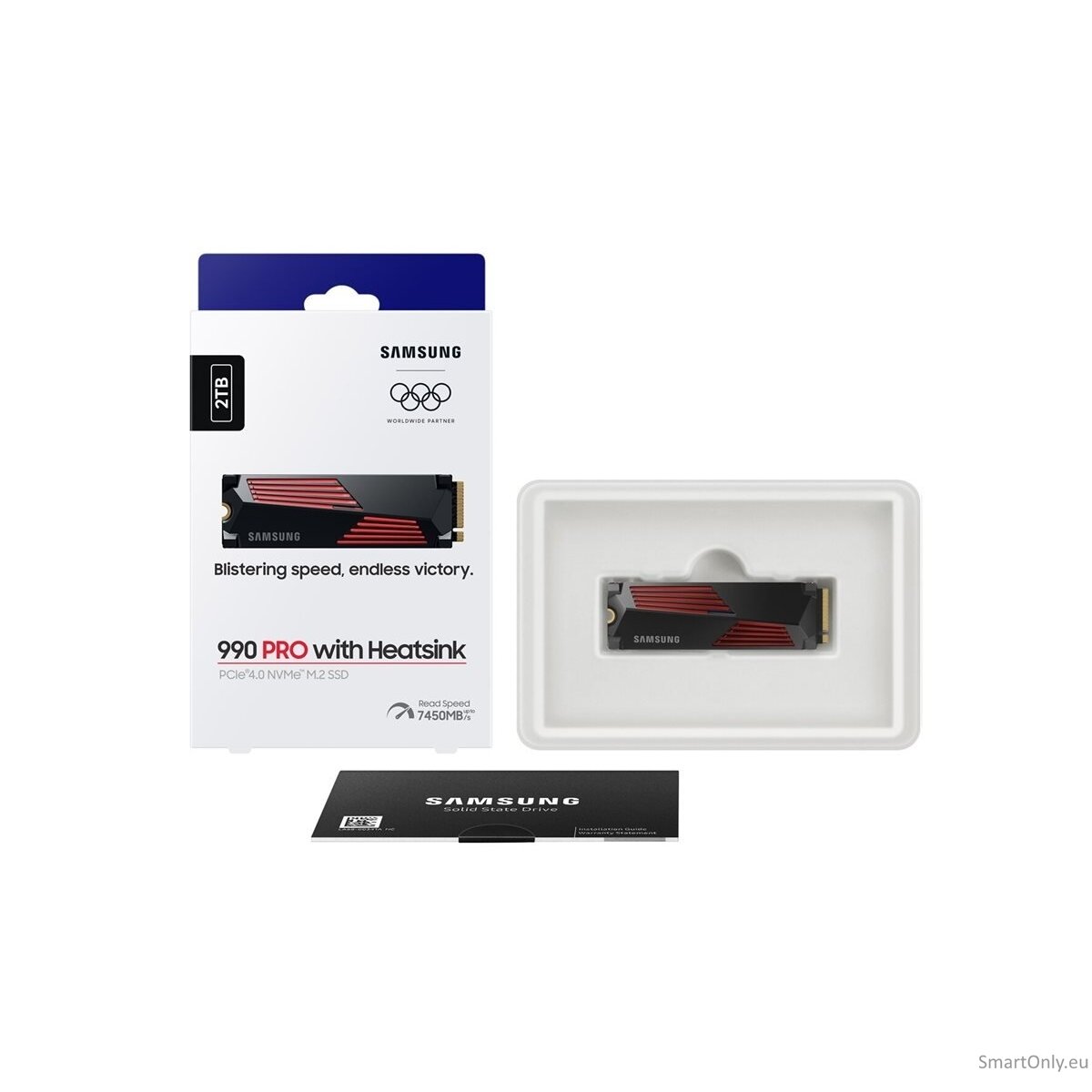 Samsung | 990 PRO with Heatsink | 2000 GB | SSD form factor M.2 2280 | Solid-state drive interface M.2 NVMe | Read speed 7450 MB/s | Write speed 6900 MB/s 16