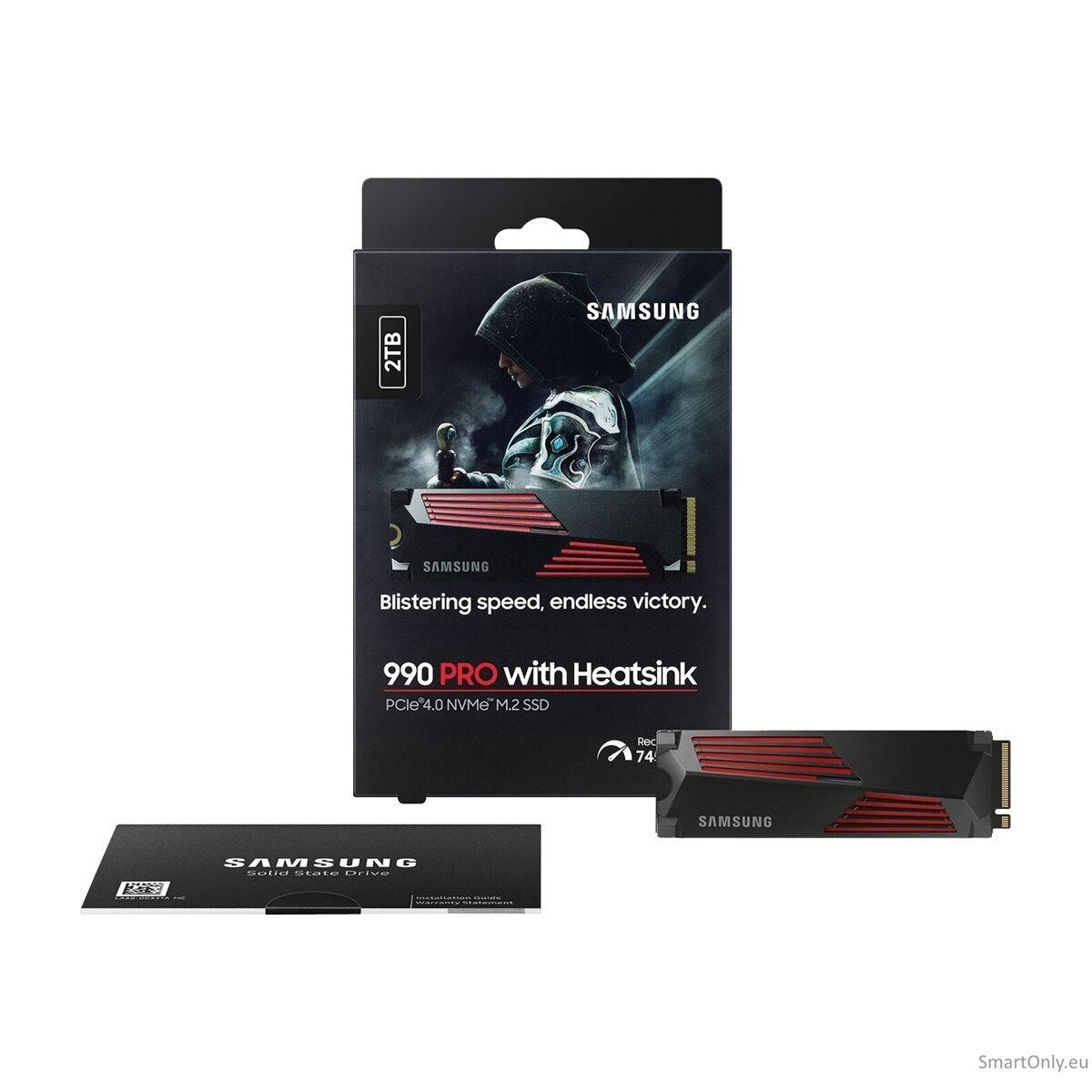 Samsung | 990 PRO with Heatsink | 2000 GB | SSD form factor M.2 2280 | Solid-state drive interface M.2 NVMe | Read speed 7450 MB/s | Write speed 6900 MB/s 19 Samsung | 990 PRO with Heatsink | 2000 GB | SSD form factor M.2 2280 | Solid-state drive interface M.2 NVMe | Read speed 7450 MB/s | Write speed 6900 MB/s 19