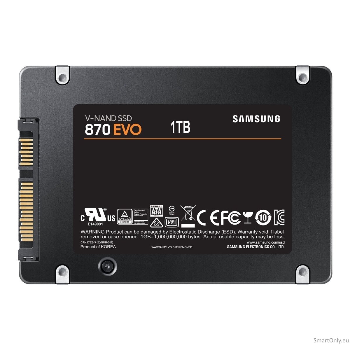 Samsung | SSD | 870 EVO | 1000 GB | SSD form factor 2.5" | Solid-state drive interface SATA III | Read speed 560 MB/s | Write speed 530 MB/s 5