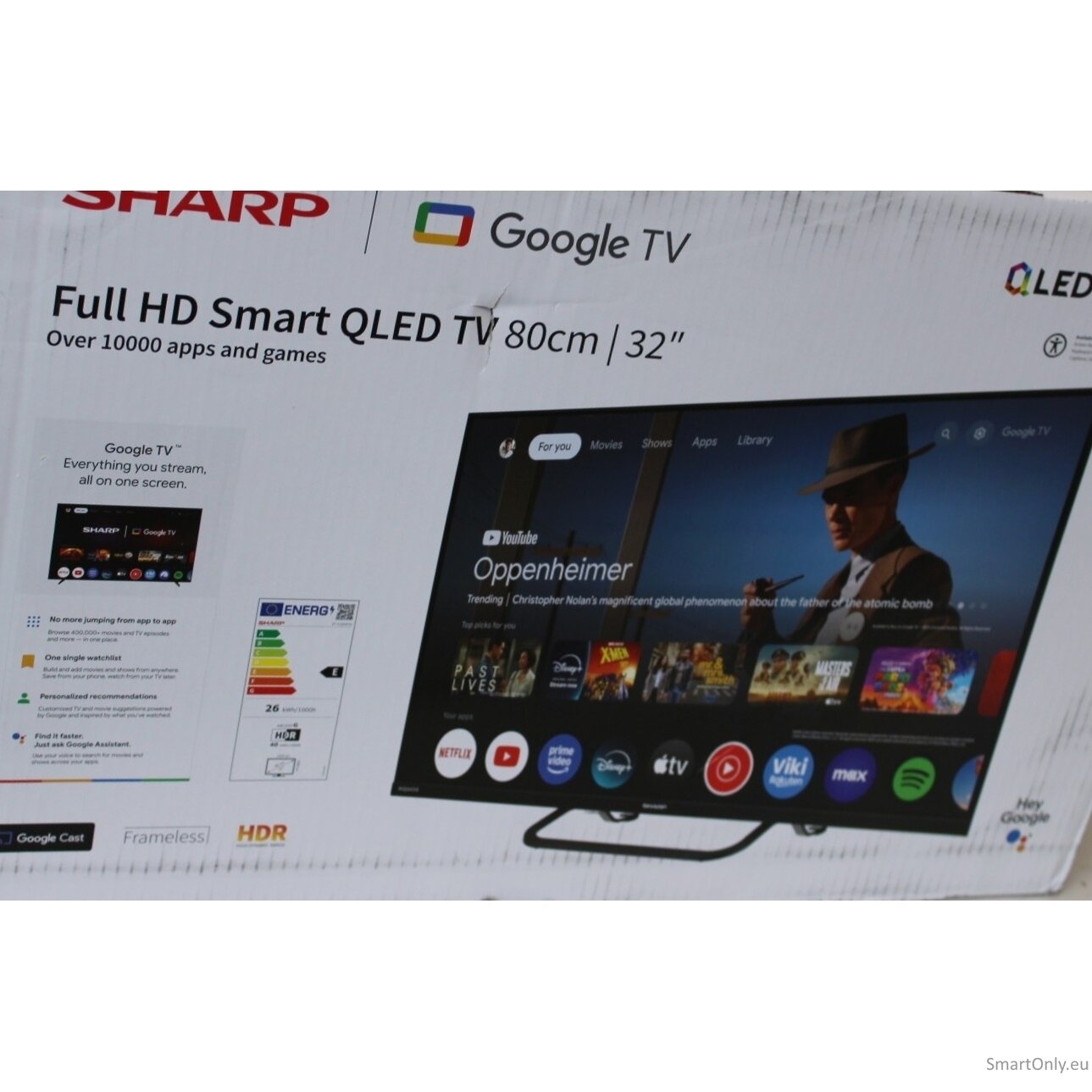 SALE OUT. Sharp 32HF3865E 32" (81cm) QLED Full HD Google TV | SALE OUT. | Sharp 32HF3865E | 32 | Smart TV | Google TV | DAMAGED PACKAGING 1 SALE OUT. Sharp 32HF3865E 32" (81cm) QLED Full HD Google TV | SALE OUT. | Sharp 32HF3865E | 32 | Smart TV | Google TV | DAMAGED PACKAGING 1