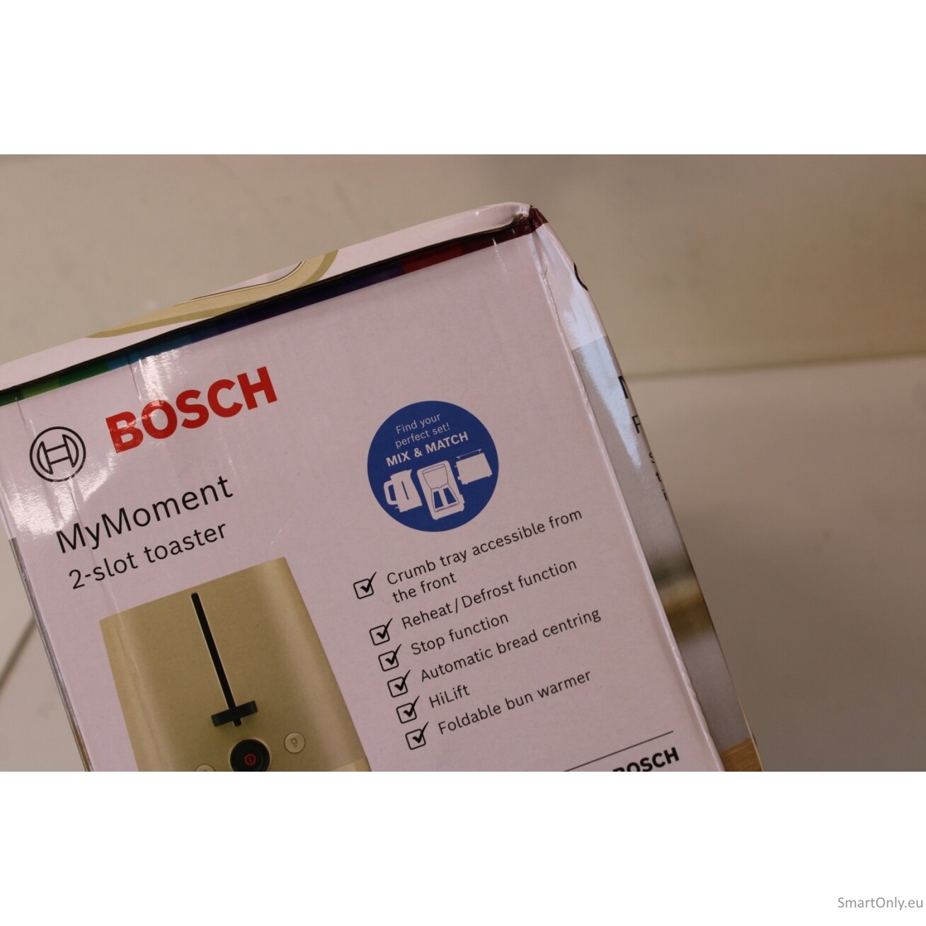 SALE OUT. Bosch TAT3M127 MyMoment Compact toaster, 950 W, 2 slots, Beige | SALE OUT. Compact Toaster | TAT3M127 MyMoment | Number of slots 2 | Housing material Plastic | Beige | DAMAGED PACKAGING AND ITEM BODY (EDGE) 3 SALE OUT. Bosch TAT3M127 MyMoment Compact toaster, 950 W, 2 slots, Beige | SALE OUT. Compact Toaster | TAT3M127 MyMoment | Number of slots 2 | Housing material Plastic | Beige | DAMAGED PACKAGING AND ITEM BODY (EDGE) 3