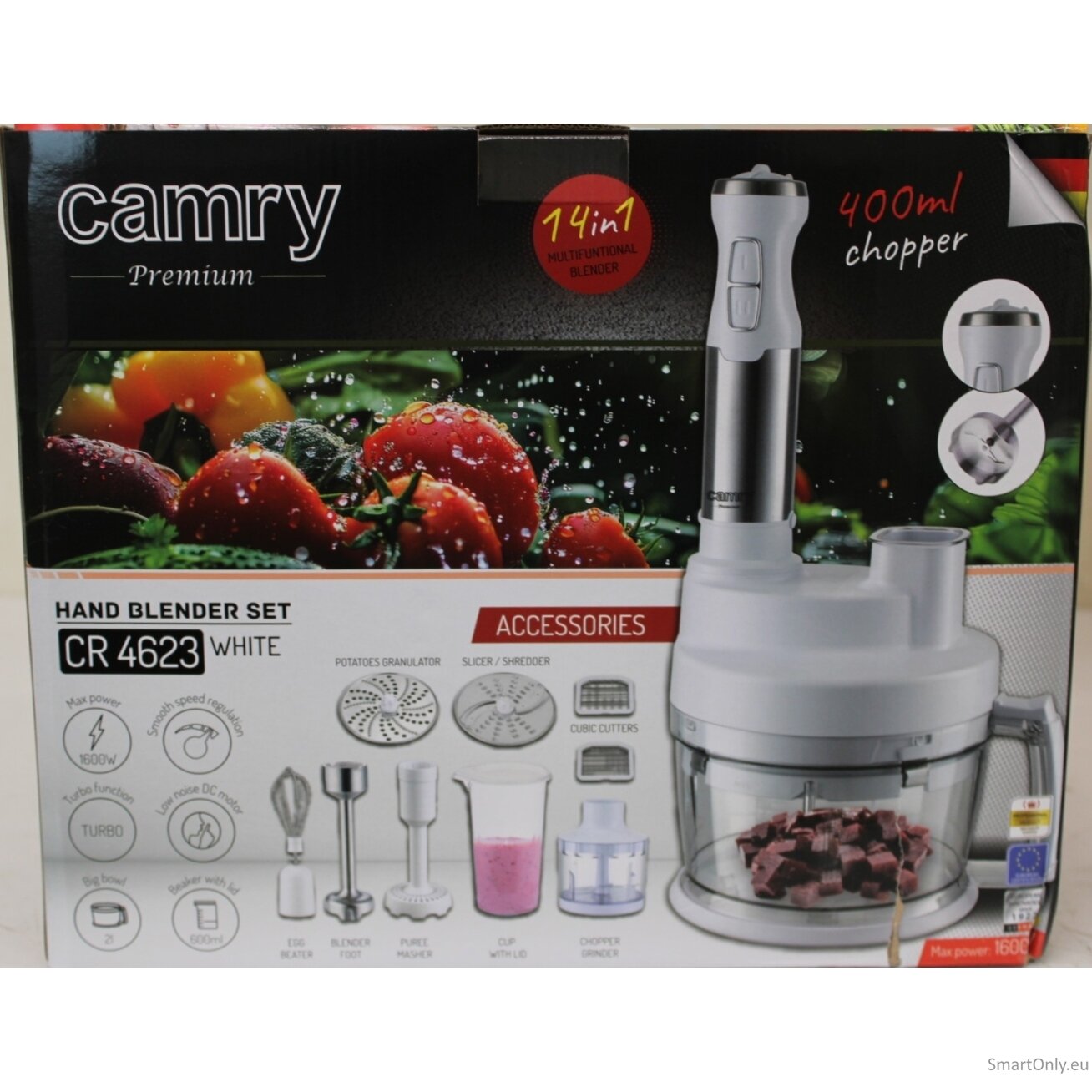 SALE OUT. CAMRY CR 4623w Hand blender set, 1600 W. DAMAGED PACKAGING | SALE OUT. | Camry DAMAGED PACKAGING 2 SALE OUT. CAMRY CR 4623w Hand blender set, 1600 W. DAMAGED PACKAGING | SALE OUT. | Camry DAMAGED PACKAGING 2