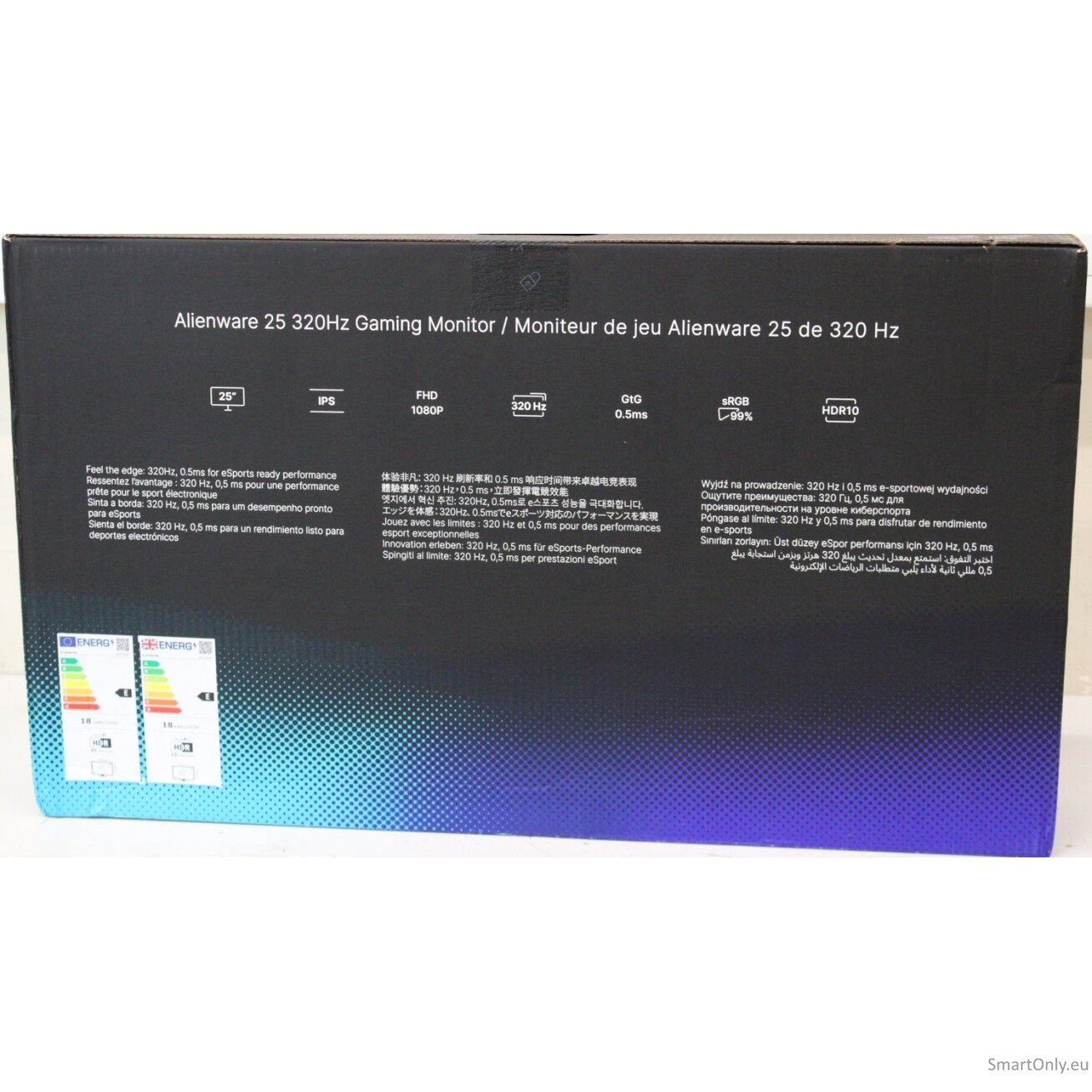 SALE OUT. Dell LCD AW2525HM, 25" IPS FHD/1920x1080/DP,HDMI,USB/Black | SALE OUT. | Dell Alienware AW2525HM | 25 " | Fast IPS | FHD | 16:9 | 320 Hz | 1 ms | 1920 x 1080 pixels | 400 cd/m² | HDMI ports quantity 2 | DAMAGED PACKAGING 1 SALE OUT. Dell LCD AW2525HM, 25" IPS FHD/1920x1080/DP,HDMI,USB/Black | SALE OUT. | Dell Alienware AW2525HM | 25 " | Fast IPS | FHD | 16:9 | 320 Hz | 1 ms | 1920 x 1080 pixels | 400 cd/m² | HDMI ports quantity 2 | DAMAGED PACKAGING 1