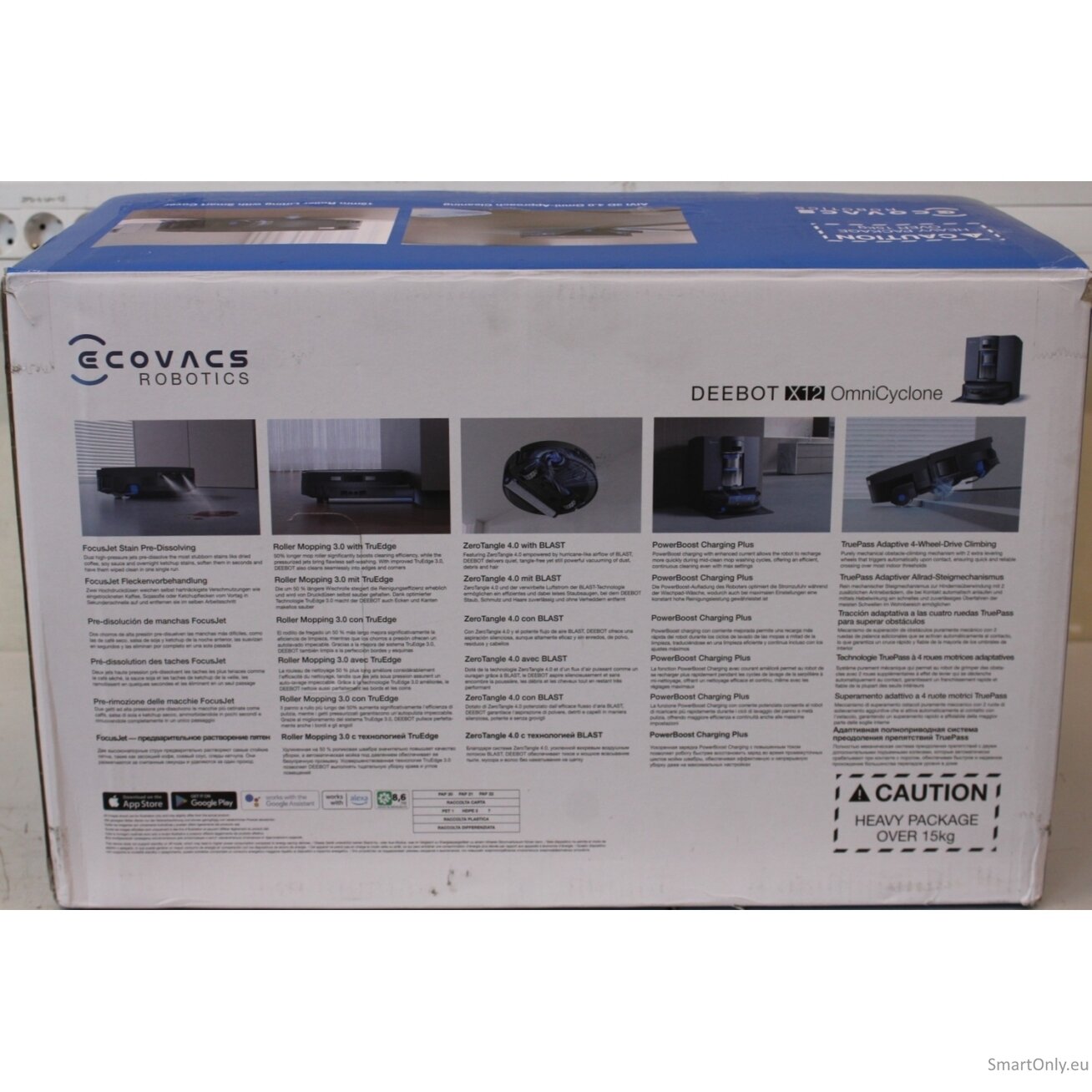 SALE OUT. Ecovacs DEEBOT X12 OmniCyclone Vacuum cleaner, Robot, Wet&Dry, TruEdge 3.0, AIVI 3D 3.0, Gray | Ecovacs Robot Vacuum Cleaner | DEEBOT X12 OmniCyclone | Wet&Dry | Li-Ion | 4000 mAh | Dust capacity 0.25 L | 22000 Pa | Gray | DAMAGED PACKAGING, SCR 3 SALE OUT. Ecovacs DEEBOT X12 OmniCyclone Vacuum cleaner, Robot, Wet&Dry, TruEdge 3.0, AIVI 3D 3.0, Gray | Ecovacs Robot Vacuum Cleaner | DEEBOT X12 OmniCyclone | Wet&Dry | Li-Ion | 4000 mAh | Dust capacity 0.25 L | 22000 Pa | Gray | DAMAGED PACKAGING, SCR 3
