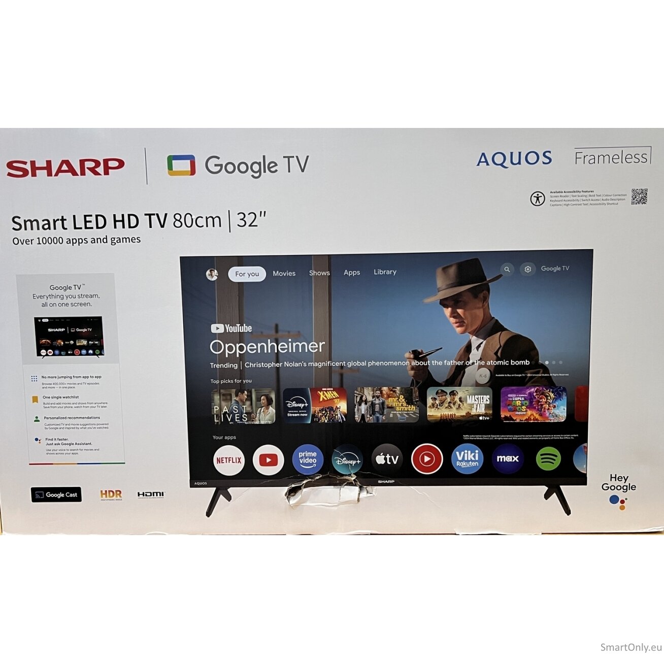 SALE OUT. Sharp 32HF2265E 32" (81cm) HD Ready Google TV | SALE OUT. Sharp 32HF2265E | 32 | Smart TV | Google TV | DAMAGED PACKAGING SALE OUT. Sharp 32HF2265E 32" (81cm) HD Ready Google TV | SALE OUT. Sharp 32HF2265E | 32 | Smart TV | Google TV | DAMAGED PACKAGING