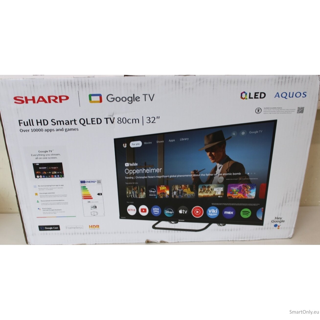 SALE OUT. Sharp 32HF3865E 32" (81cm) QLED Full HD Google TV | SALE OUT. | Sharp 32HF3865E | 32 | Smart TV | Google TV | DAMAGED PACKAGING