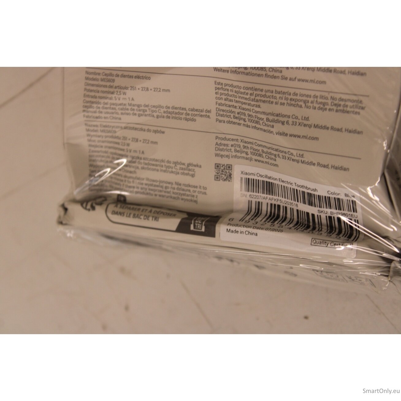 SALE OUT. Xiaomi Oscillation Electric Toothbrush, Blue | SALE OUT. Xiaomi Oscillation Electric Toothbrush | Rechargeable | For adults | Number of brush heads included 1 | Number of teeth brushing modes 3 | Blue | DAMAGED PACKAGING 2