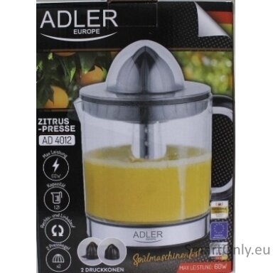 SALE OUT. Adler AD 4012 Citrus Juicer, 2 Pressing Cups for Big and Small Citrus Fruits, 40W, Black | Adler Citrus Juicer | AD 4012 | Type  Citrus juicer | Black | 40 W | Number of speeds 1 | DAMAGED PACKAGING