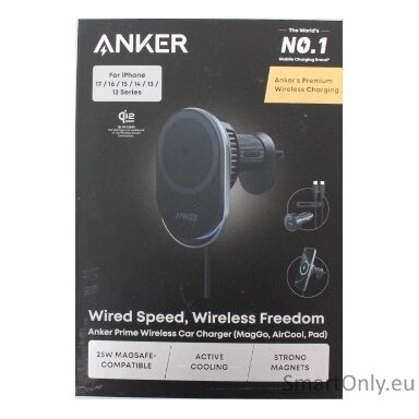 SALE OUT. Anker Prime Wireless Car Charger Qi2.2  25W wireles charging (MagGo, AirCool, Pad) | Anker Prime Wireless Car Charger Qi2.2, 25W wireles charging (MagGo, AirCool, Pad) | DEMO