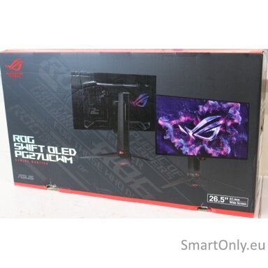 SALE OUT. ASUS ROG PG27UCWM Gaming Monitor 27" OLED 3840x2160/16:9/250cd/m2/0.03ms Display port, HDMI | SALE OUT. | Asus Warranty 36 month(s) | DAMAGED PACKAGING