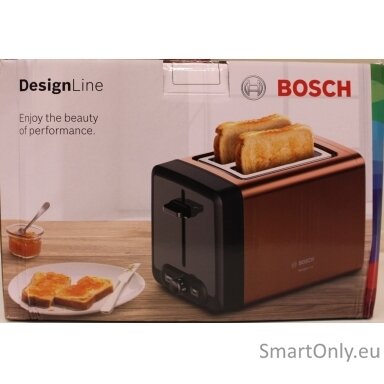 SALE OUT. Bosch TAT4P429 DesignLine Toaster, 970 W, 2 slots, Copper | SALE OUT. | Bosch DesignLine Toaster | TAT4P429 | Power 970 W | Number of slots 2 | Housing material Stainless Steel | Copper/Black | DAMAGED PACKAGING