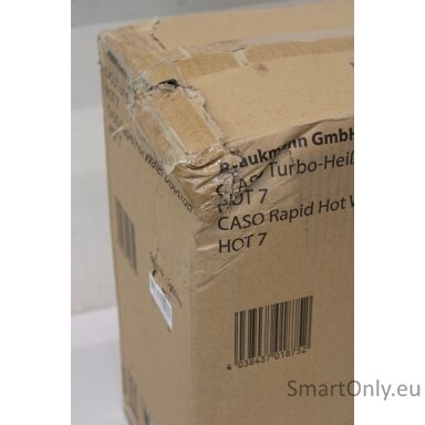 SALE OUT. Caso Turbo Hot Water Dispenser | Hot 7 | Water Dispenser | 2200-2600 W | 2.7 L | Plastic/Stainless Steel | Black/Stainless Steel | DAMAGED PACKAGING, BROKEN INER PACKAGING, DAMAGED GLASS CONTAINER