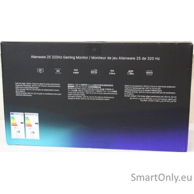 SALE OUT. Dell LCD AW2525HM, 25" IPS FHD/1920x1080/DP,HDMI,USB/Black | SALE OUT. | Dell Alienware AW2525HM | 25 " | Fast IPS | FHD | 16:9 | 320 Hz | 1 ms | 1920 x 1080 pixels | 400 cd/m² | HDMI ports quantity 2 | DAMAGED PACKAGING
