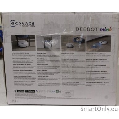 SALE OUT. Ecovacs DEEBOT mini Vacuum cleaner, Robot, Wet&Dry, ZeroTangle Technology, Agile Navigation, White/Blue + Auto-empty station | Ecovacs Robotic Vacuum Cleaner | DEEBOT mini BLUE | Wet&Dry | Li-ion | 3200 mAh | Dust capacity 1.8 L | 8000 Pa | Whit SALE OUT. Ecovacs DEEBOT mini Vacuum cleaner, Robot, Wet&Dry, ZeroTangle Technology, Agile Navigation, White/Blue + Auto-empty station | Ecovacs Robotic Vacuum Cleaner | DEEBOT mini BLUE | Wet&Dry | Li-ion | 3200 mAh | Dust capacity 1.8 L | 8000 Pa | Whit