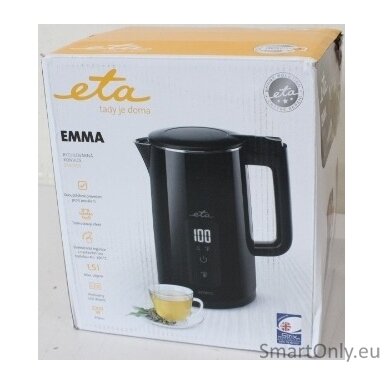 SALE OUT. ETA ETA559590010 Emma Electric kettle, 1.5 L, White | SALE OUT. | ETA Kettle | ETA559590010 Emma | Electric | 2200 W | 1.5 L | Stainless steel | 360° rotational base | White | DAMAGED PACKAGING