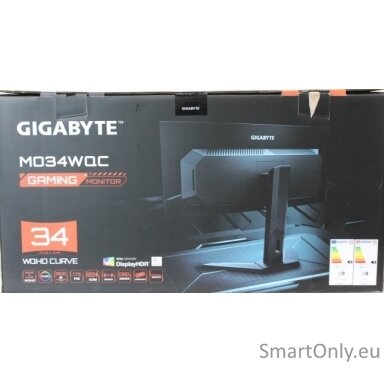 SALE OUT. GIGABYTE MONITOR 34" MO34WQC EK | SALE OUT. MO34WQC EK1 | 34 " | OLED | WQHD | 175 Hz | 0.03 ms | 3440 x 1440 pixels | 250 cd/m² | HDMI ports quantity 2 | Warranty 36 month(s) | DAMAGED PACKAGING, DEMO