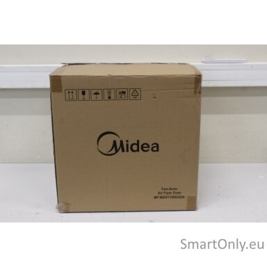 SALE OUT. Midea MAD1100DADK Air fryer digital,Two-zone cavity, 6.4L + 4.4L | Midea Two Zone Airfryer | MAD1100DADK | Power 1850 W | Capacity 4.4/6.4 L | Rapid Air technology | Black | USED, DIRTY, SCRATCHED ON TOP