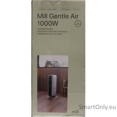SALE OUT. Mill oil 1000W, Heat boost technology – highly efficient heaters, increased heat distribution | Mill | Heater | AB-H1000DN | Oil Filled Radiator | 1000 W | Number of power levels 3 | Suitable for rooms up to 12-16 m³ | White | DAMAGED PACKAGING