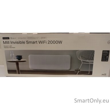 SALE OUT. Mill PA2000WIFI4 Panel Heater with WiFi Gen 4 2000 W Suitable for rooms 24-28 m², White, IPX4 | Mill Invisible Smart WiFi Heater | PA2000WIFI4 | Panel Heater | 2000 W | Suitable for rooms up to 24-28 m² | White | DAMAGED PACKAGING, DENTED BODY |