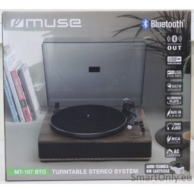 SALE OUT. Muse MT-107 BTO Turntable Stereo System, Black/Brown | Muse Turntable Stereo System with Bluetooth Out | MT-107 BTO | Warranty 24 month(s) | 2x5 W | Bluetooth | Black/Brown | DAMAGED PACKAGING AND ITEM BODY SALE OUT. Muse MT-107 BTO Turntable Stereo System, Black/Brown | Muse Turntable Stereo System with Bluetooth Out | MT-107 BTO | Warranty 24 month(s) | 2x5 W | Bluetooth | Black/Brown | DAMAGED PACKAGING AND ITEM BODY