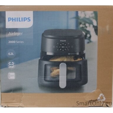 SALE OUT. Philips NA231/00 Airfryer, 1700 W, Pan volume 6.2 L, Black, Silver | Philips | Airfryer | NA231/00 | Power 1700 W | Capacity 6.2 L | Black/Silver | DAMAGED PACKAGING | 24 month(s)