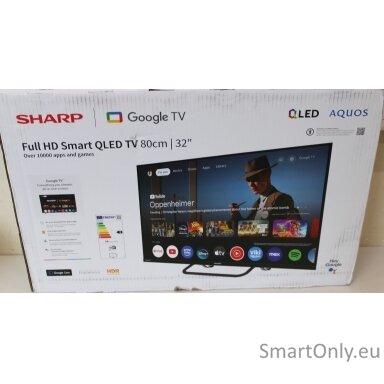 SALE OUT. Sharp 32HF3865E 32" (81cm) QLED Full HD Google TV | SALE OUT. | Sharp 32HF3865E | 32 | Smart TV | Google TV | DAMAGED PACKAGING