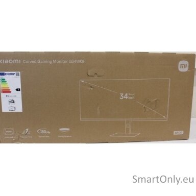SALE OUT. | Xiaomi | G34WQi | 34 " | WQHD | 21:9 | 180 Hz | 1 ms | 3440 x 1440 pixels | 350 cd/m² | HDMI ports quantity 2 | Black | Warranty 24 month(s) | DAMAGED PACKAGING SALE OUT. | Xiaomi | G34WQi | 34 " | WQHD | 21:9 | 180 Hz | 1 ms | 3440 x 1440 pixels | 350 cd/m² | HDMI ports quantity 2 | Black | Warranty 24 month(s) | DAMAGED PACKAGING