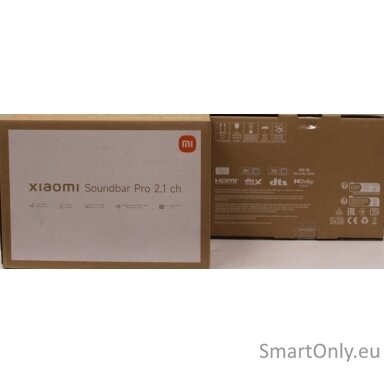 SALE OUT. Xiaomi Soundbar Pro 2.1 ch | Xiaomi Soundbar Pro 2.1 ch | Warranty 24 month(s) | 300 W | Bluetooth | Wireless connection | Black | DAMAGED PACKAGING, MISSING INNER PACKAGING. SCRATCHED AND DIRTY SALE OUT. Xiaomi Soundbar Pro 2.1 ch | Xiaomi Soundbar Pro 2.1 ch | Warranty 24 month(s) | 300 W | Bluetooth | Wireless connection | Black | DAMAGED PACKAGING, MISSING INNER PACKAGING. SCRATCHED AND DIRTY