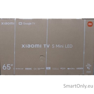 SALE OUT. Xiaomi TV S Mini LED 65 2026 | SALE OUT. Xiaomi | S Mini LED 2026 | 65 | Smart TV | Google TV | 4K UHD | Dark Grey | DAMAGED PACKAGING, DENTED BACKSIDE