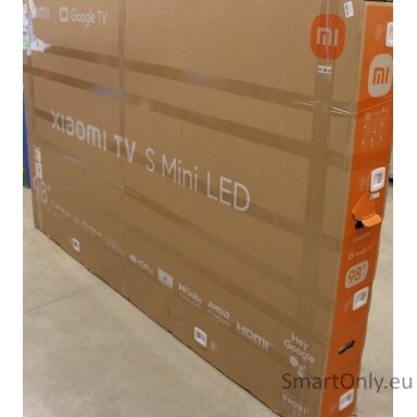 SALE OUT. Xiaomi TV S Mini LED 98 2026 | SALE OUT. | Xiaomi S Mini LED 2026 | 98 | Smart TV | Google TV | 4K UHD | Dark Grey | DAMAGED PACKAGING, MISSING SCREW (1 PC), DENTED BACKSIDE, DEMO
