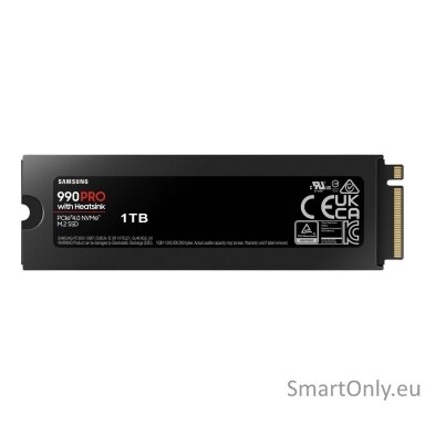 Samsung | 990 PRO with Heatsink | 1000 GB | SSD form factor M.2 2280 | Solid-state drive interface M.2 NVMe | Read speed 7450 MB/s | Write speed 6900 MB/s Samsung | 990 PRO with Heatsink | 1000 GB | SSD form factor M.2 2280 | Solid-state drive interface M.2 NVMe | Read speed 7450 MB/s | Write speed 6900 MB/s
