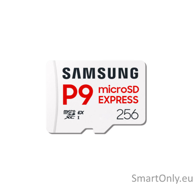 Samsung P9 Express | MicroSD Card | 256 GB | microSDXC | Flash memory class U3, V30, A1 Samsung P9 Express | MicroSD Card | 256 GB | microSDXC | Flash memory class U3, V30, A1