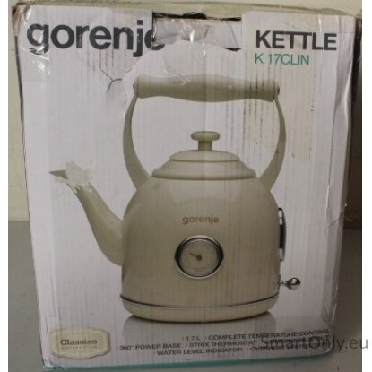 SALE OUT. | SALE OUT. | Gorenje | Kettle | K17CLIN | Electric | 2000 W | 1.7 L | Plastic/Metal | 360° rotational base | Ivory | DAMAGED PACKAGING 1 SALE OUT. | SALE OUT. | Gorenje | Kettle | K17CLIN | Electric | 2000 W | 1.7 L | Plastic/Metal | 360° rotational base | Ivory | DAMAGED PACKAGING 1
