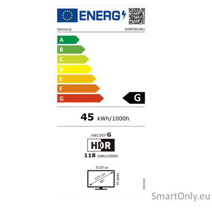 Samsung | LS49FG910EUXEN | 49 " | VA | DQHD | 32:9 | 144 Hz | 1 ms | 5120 x 1440 pixels | 350 cd/m² | HDMI ports quantity 2 | Black 7