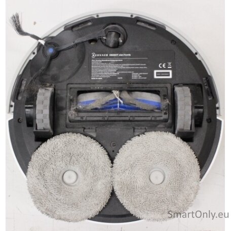 SALE OUT. Ecovacs DEEBOT mini Vacuum cleaner, Robot, Wet&Dry, ZeroTangle Technology, Agile Navigation, White/Blue + Auto-empty station | Ecovacs Robotic Vacuum Cleaner | DEEBOT mini BLUE | Wet&Dry | Li-ion | 3200 mAh | Dust capacity 1.8 L | 8000 Pa | Whit 3