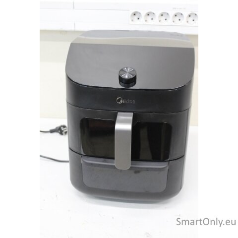 SALE OUT. Midea MAD1100DADK Air fryer digital,Two-zone cavity, 6.4L + 4.4L | Midea Two Zone Airfryer | MAD1100DADK | Power 1850 W | Capacity 4.4/6.4 L | Rapid Air technology | Black | USED, DIRTY, SCRATCHED ON TOP 6