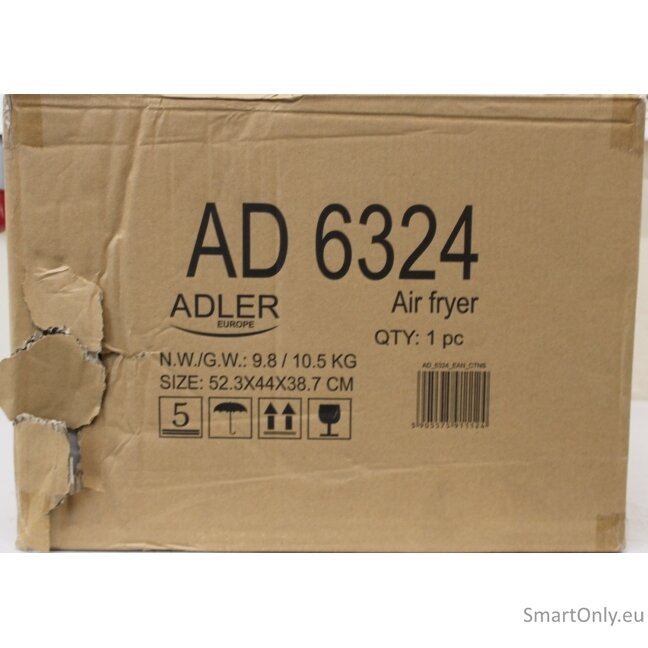 SALE OUT. ADLER AD 6324 Dual Air Fryer Oven, 11 L | Adler DAMAGED PACKAGING | 24 month(s)