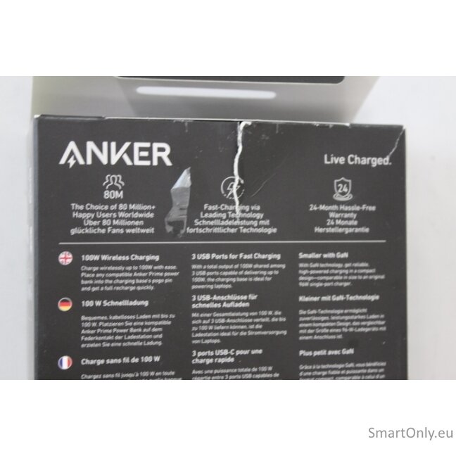 SALE OUT. Anker Prime Charging Base for Power Bank, 100W | A1902311 | Black | UNPACKED, DAMAGED PACKAGING, SCRATCHED 2 SALE OUT. Anker Prime Charging Base for Power Bank, 100W | A1902311 | Black | UNPACKED, DAMAGED PACKAGING, SCRATCHED 2