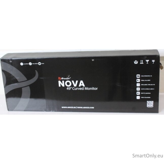 SALE OUT. Arozzi Nova 49" VA, 165Hz - White | Arozzi | Nova | 49 " | VA | 32:9 | 165 Hz | 4 ms | 5120 x 1440 pixels | 350 cd/m² | HDMI ports quantity 2 | White | Warranty 24 month(s) | DAMAGED PACKAGING, USED, SCRATCHED BODY AND AC-ADAPTER