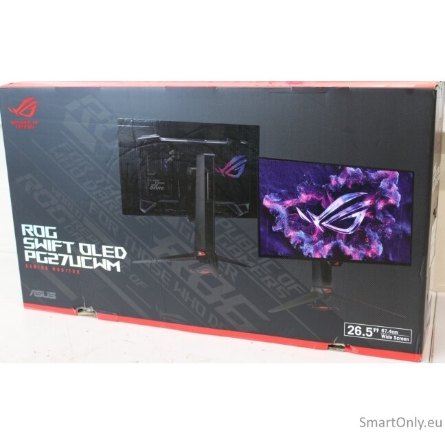 SALE OUT. ASUS ROG PG27UCWM Gaming Monitor 27" OLED 3840x2160/16:9/250cd/m2/0.03ms Display port, HDMI | SALE OUT. | Asus Warranty 36 month(s) | DAMAGED PACKAGING