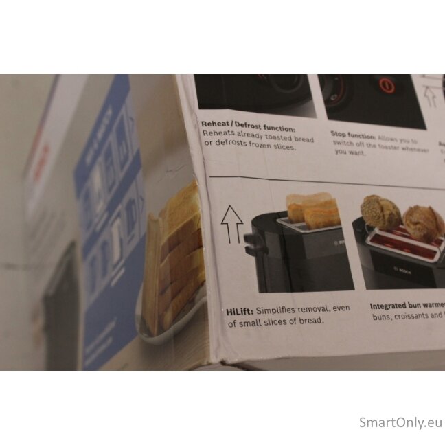 SALE OUT. Bosch Compact Toaster | TAT2M123 MyMoment | Power 950 W | Number of slots 2 | Housing material Plastic | Black | DAMAGED PACKAGING 1 SALE OUT. Bosch Compact Toaster | TAT2M123 MyMoment | Power 950 W | Number of slots 2 | Housing material Plastic | Black | DAMAGED PACKAGING 1