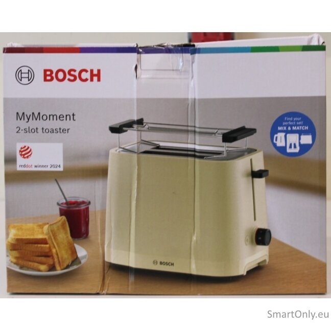 SALE OUT. Bosch TAT3M127 MyMoment Compact toaster, 950 W, 2 slots, Beige | SALE OUT. Compact Toaster | TAT3M127 MyMoment | Number of slots 2 | Housing material Plastic | Beige | DAMAGED PACKAGING AND ITEM BODY (EDGE) 1 SALE OUT. Bosch TAT3M127 MyMoment Compact toaster, 950 W, 2 slots, Beige | SALE OUT. Compact Toaster | TAT3M127 MyMoment | Number of slots 2 | Housing material Plastic | Beige | DAMAGED PACKAGING AND ITEM BODY (EDGE) 1