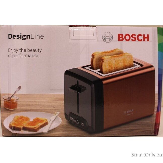 SALE OUT. Bosch TAT4P429 DesignLine Toaster, 970 W, 2 slots, Copper | SALE OUT. | Bosch DesignLine Toaster | TAT4P429 | Power 970 W | Number of slots 2 | Housing material Stainless Steel | Copper/Black | DAMAGED PACKAGING SALE OUT. Bosch TAT4P429 DesignLine Toaster, 970 W, 2 slots, Copper | SALE OUT. | Bosch DesignLine Toaster | TAT4P429 | Power 970 W | Number of slots 2 | Housing material Stainless Steel | Copper/Black | DAMAGED PACKAGING
