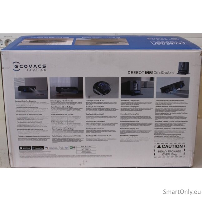 SALE OUT. Ecovacs DEEBOT X12 OmniCyclone Vacuum cleaner, Robot, Wet&Dry, TruEdge 3.0, AIVI 3D 3.0, Gray | Ecovacs Robot Vacuum Cleaner | DEEBOT X12 OmniCyclone | Wet&Dry | Li-Ion | 4000 mAh | Dust capacity 0.25 L | 22000 Pa | Gray | DAMAGED PACKAGING, SCR 3 SALE OUT. Ecovacs DEEBOT X12 OmniCyclone Vacuum cleaner, Robot, Wet&Dry, TruEdge 3.0, AIVI 3D 3.0, Gray | Ecovacs Robot Vacuum Cleaner | DEEBOT X12 OmniCyclone | Wet&Dry | Li-Ion | 4000 mAh | Dust capacity 0.25 L | 22000 Pa | Gray | DAMAGED PACKAGING, SCR 3