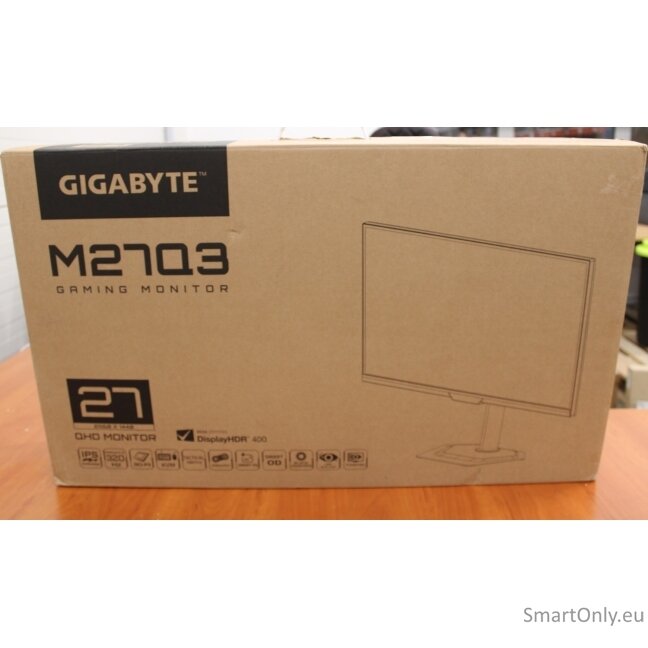 SALE OUT. Gigabyte | G27Q2 EK | 27 " | SS IPS | QHD | 16:9 | 200 Hz | 0.5 ms | 2560 x 1440 pixels | 350 cd/m² | HDMI ports quantity 2 | Black | Warranty 3 month(s) | REFURBISHED, WITHOUT ORIGINAL PACKAGING AND ACCESSORIES, ONLY POWER CABLE INCLUDED 2